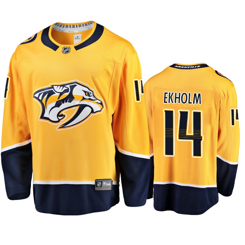 Predators Mattias Ekholm Gold Breakaway Fanatics Branded Jersey