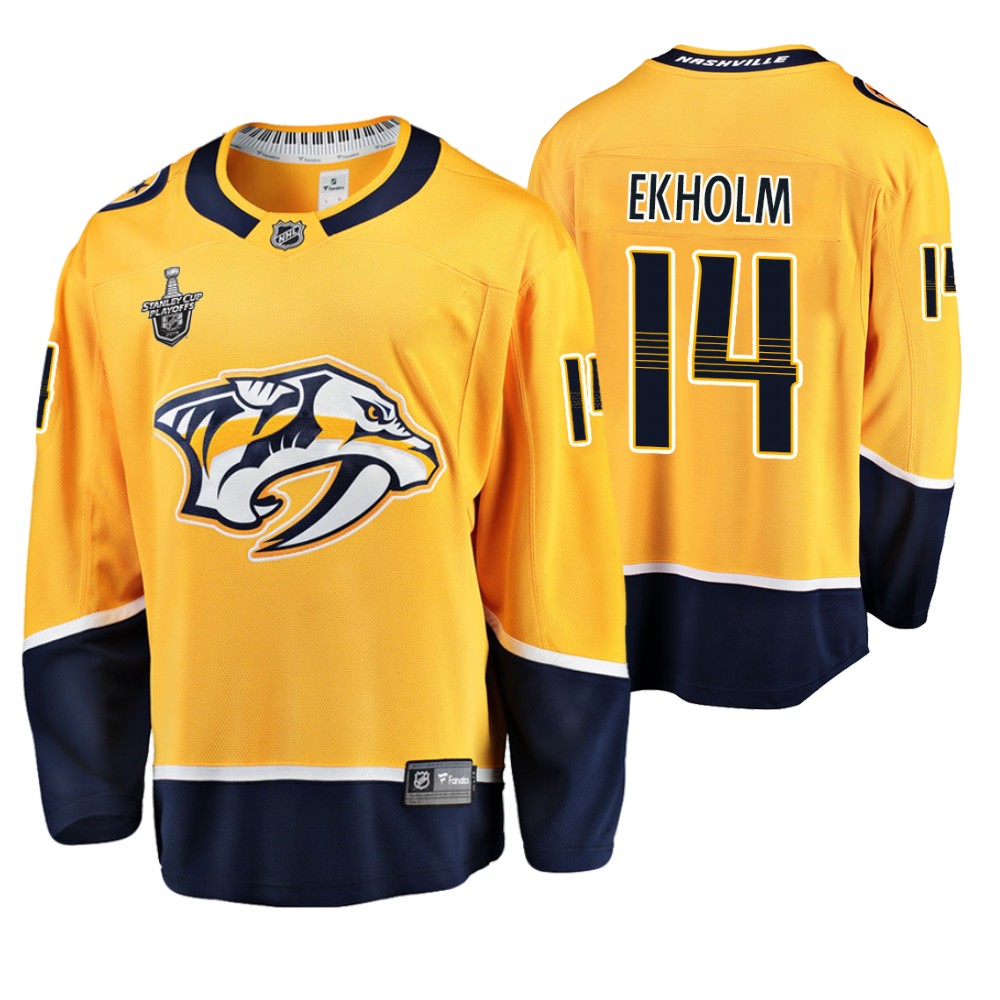 Predators Mattias Ekholm Gold Breakaway Player Stanley Cup Playoffs Jersey