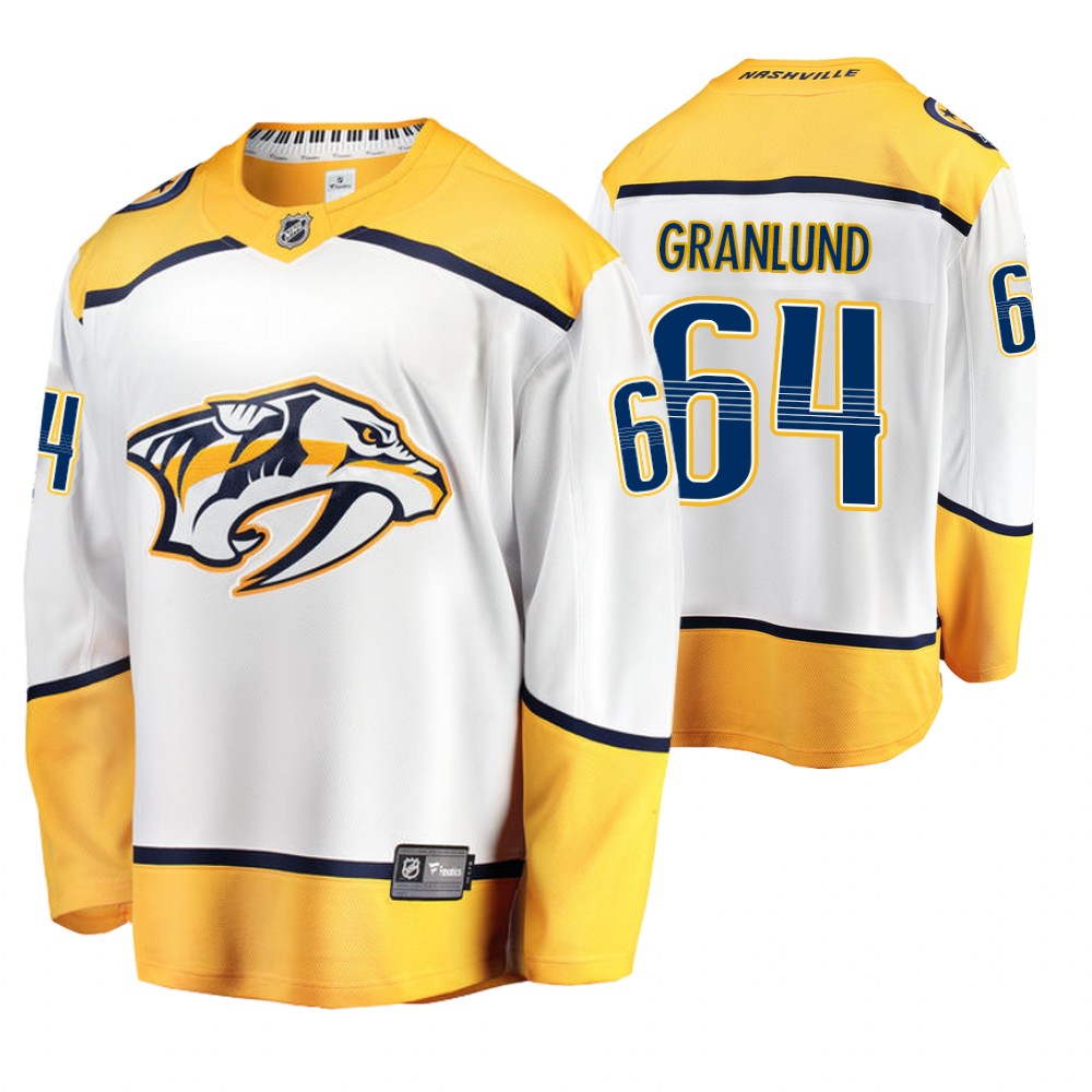 Predators Mikael Granlund White Breakaway Player Away Jersey