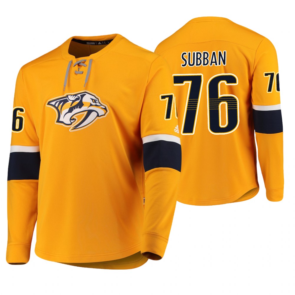 Predators P.K. Subban Gold Platinum Jersey