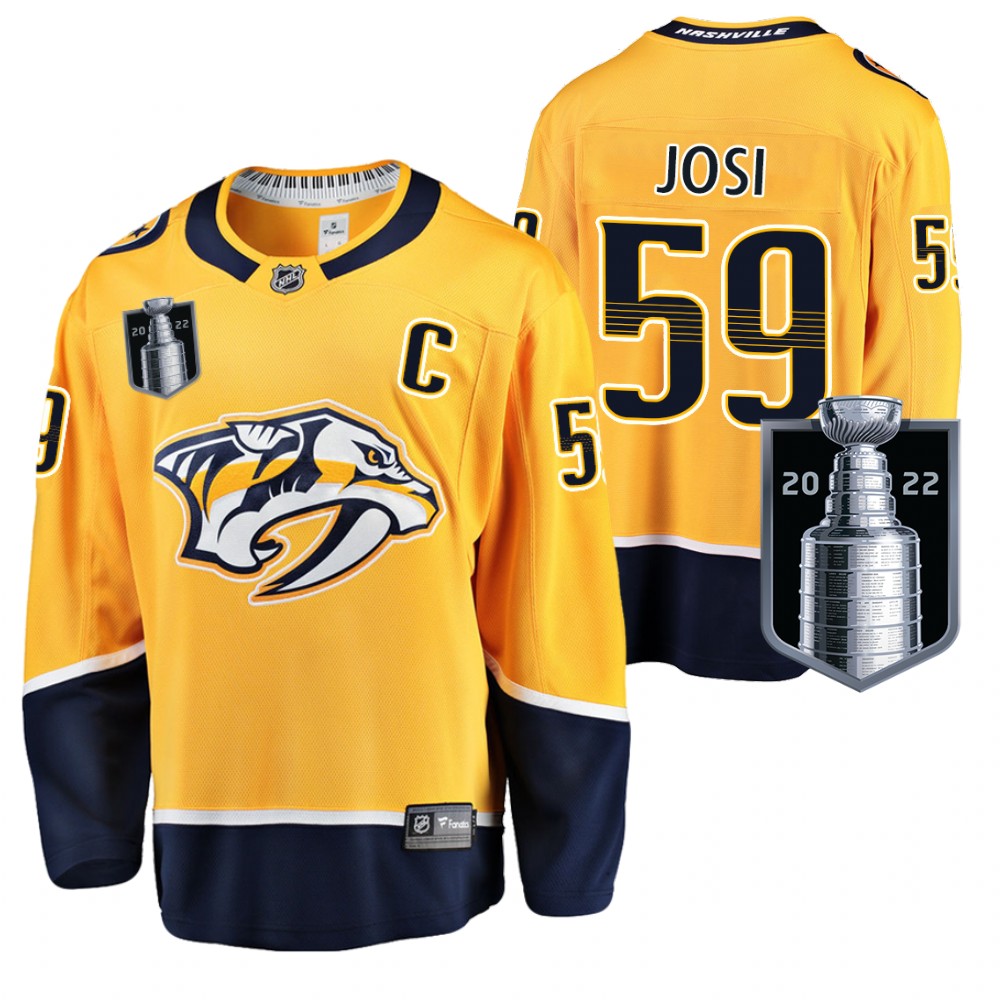 Predators Roman Josi 2022 Stanley Cup Playoffs Gold Jersey Home