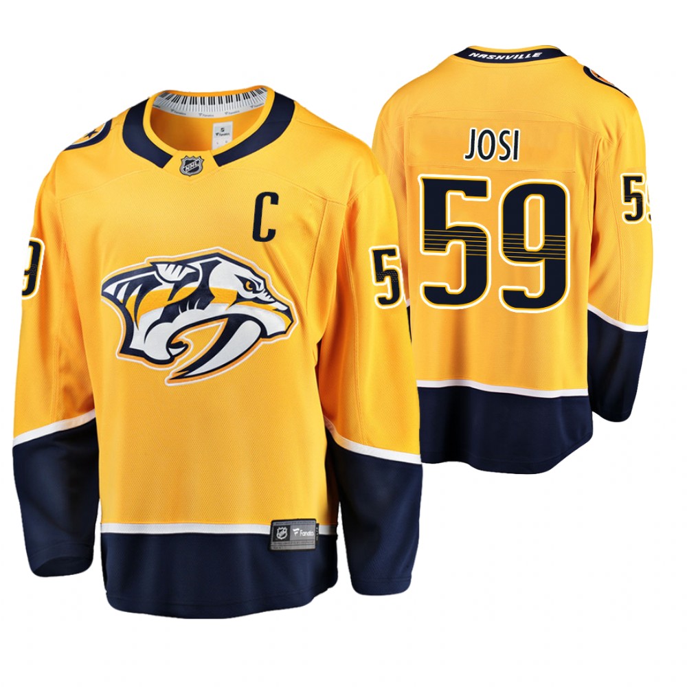 Predators Roman Josi Gold Breakaway Player Home Jersey