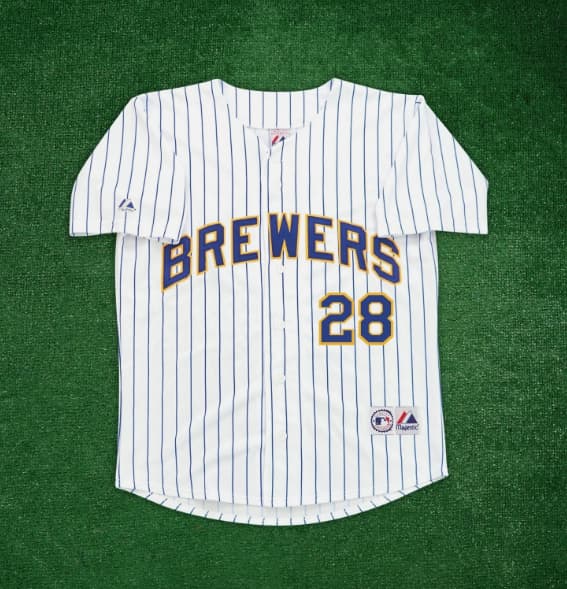 Prince Fielder Milwaukee Brewers Men's Home White Jersey