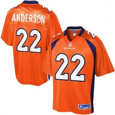 Pro Line Denver Broncos #22 CJ Anderson Team Color Jersey - Orange