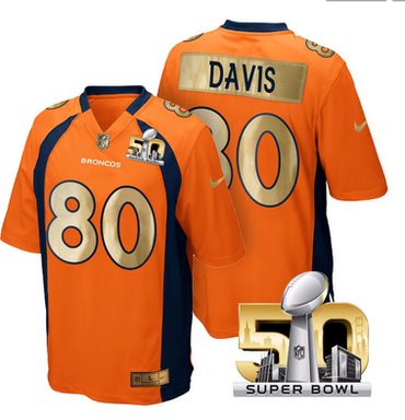 Pro Order Denver Broncos Jersey 80 Vernon Davis Orange Super Bowl 50 Limited Jerseys.png