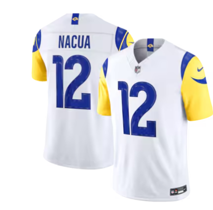 Puka Nacua Los Angeles Rams Nike Vapor F.U.S.E. Sewn Down Limited Jersey - White