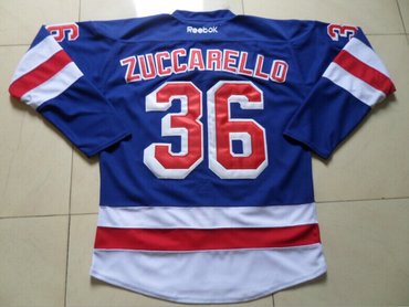 New York Rangers 36 Mats ZUCCARELLO Blue NHL Jerseys
