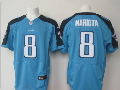 Men's Nike NFL Tennessee Titans Marcus Mariota #8 Light Blue Draft 2nd Overall Pick Elite Jersey