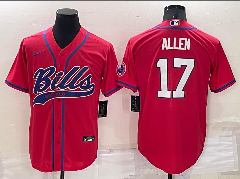 Buffalo Bills #17 Josh Allen Nike Red Fashion Jersey