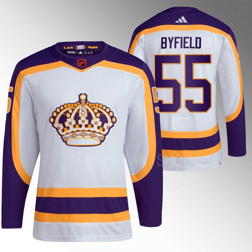Quinton Byfield 2022 Los Angeles Kings White Reverse Retro 2.0 Authentic Primegreen Jersey