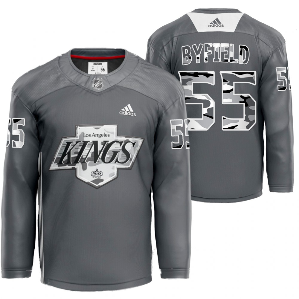 Quinton Byfield LA Kings X Undefeated Gray Jersey Camo