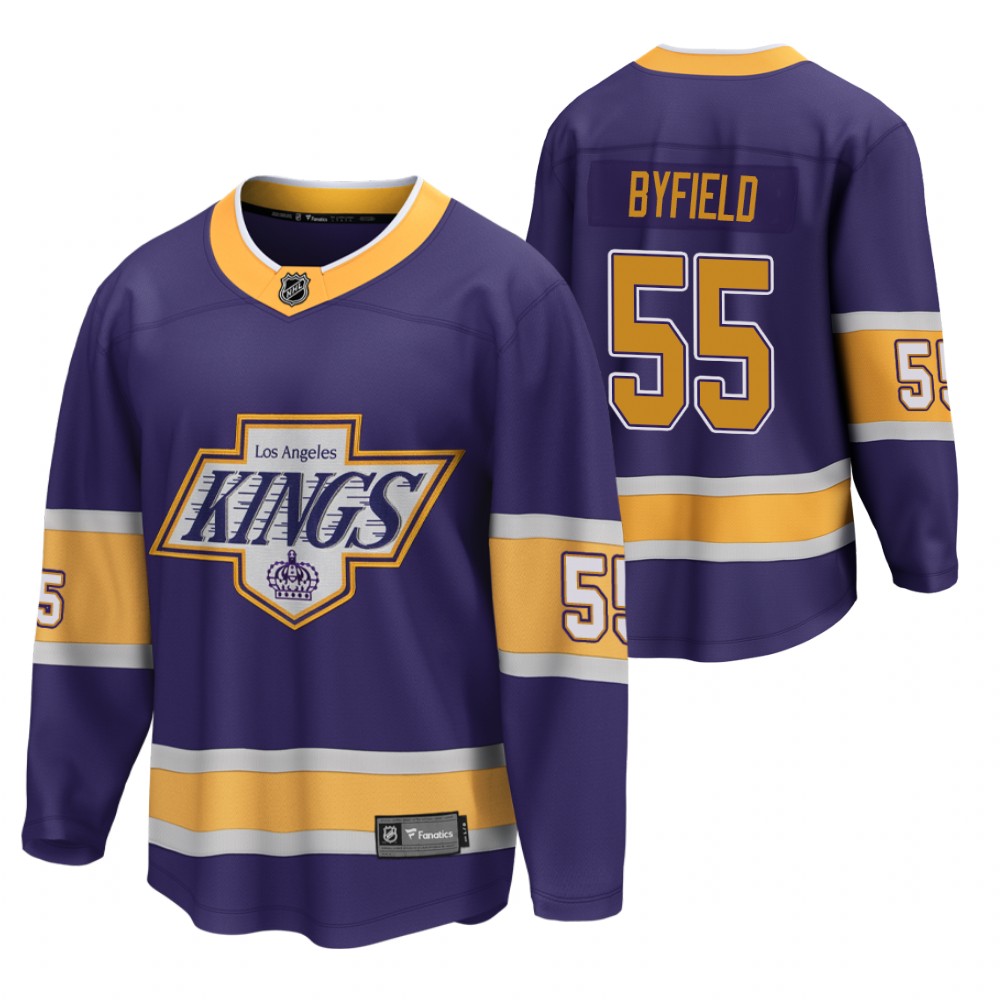 Quinton Byfield Los Angeles Kings 2021 Reverse Retro Purple Men's Jersey Breakaway Player