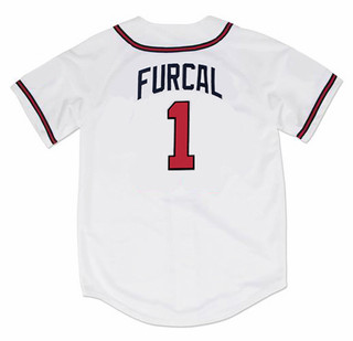 RAFAEL FURCAL Atlanta Braves 2003 Home Majestic Throwback Baseball Jersey