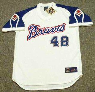 RALPH GARR Atlanta Braves 1974 Majestic Cooperstown Throwback Baseball Jersey