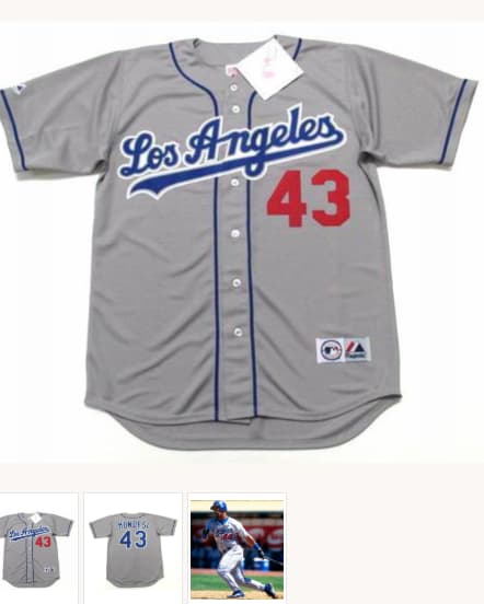 RAUL MONDESI Los Angeles Dodgers 1999 Majestic Throwback Away Baseball Jersey