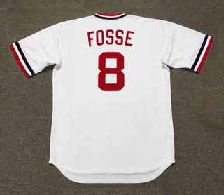 RAY FOSSE Cleveland Indians 1972 Home Majestic Throwback Baseball Jersey