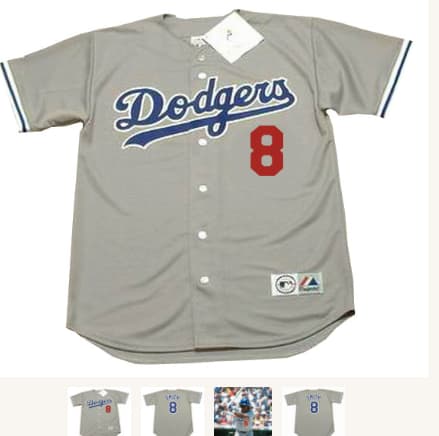 REGGIE SMITH Los Angeles Dodgers 1978 Majestic Throwback Away Baseball Jersey