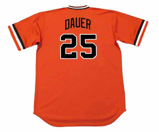 RICH DAUER Baltimore Orioles 1979 Majestic Cooperstown Baseball Jersey