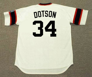 RICH DOTSON Chicago White Sox 1985 Home Majestic Throwback Baseball Jersey