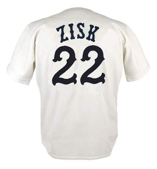 RICHIE ZISK Chicago White Sox 1977 Home Majestic Throwback Baseball Jersey