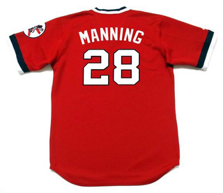 RICK MANNING Cleveland Indians 1975 Majestic Cooperstown Throwback Jersey