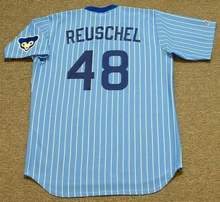 RICK REUSCHEL Chicago Cubs 1978 Majestic Throwback Baseball Jersey