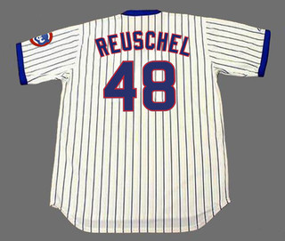 RICK REUSCHEL Chicago Cubs 1980 Majestic Cooperstown Home Baseball Jersey