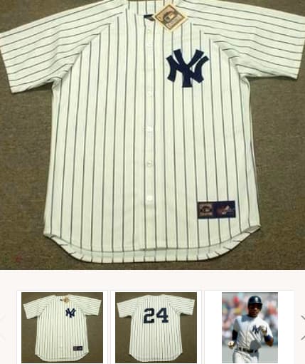 RICKEY HENDERSON New York Yankees 1985 Home Majestic Baseball Throwback Jersey