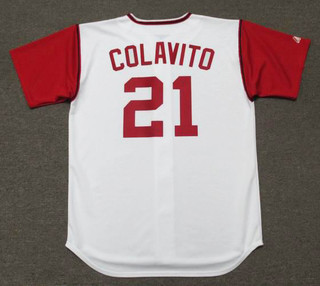 ROCKY COLAVITO Cleveland Indians 1965 Home Majestic Baseball Throwback Jersey