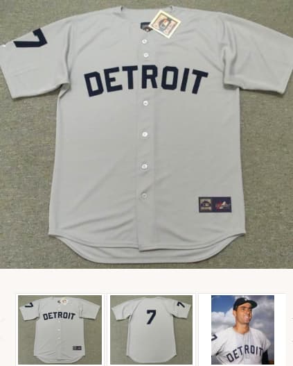 ROCKY COLAVITO Detroit Tigers 1960's Majestic Cooperstown Away Baseball Jersey