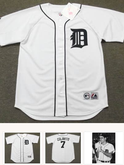ROCKY COLAVITO Detroit Tigers 1960's Majestic Throwback Home Baseball Jersey