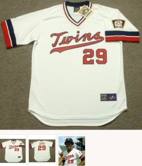 ROD CAREW Minnesota Twins 1977 Majestic Cooperstown Throwback Home Jersey