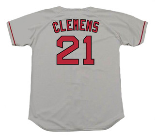 ROGER CLEMENS Boston Red Sox 1990 Majestic Throwback Away Baseball Jersey