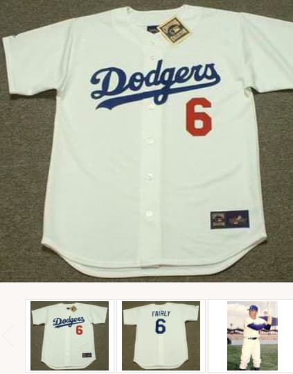 RON FAIRLY Los Angeles Dodgers 1960's Majestic Cooperstown Throwback Home Jersey