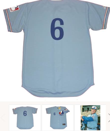 RON FAIRLY Montreal Expos 1969 Majestic Cooperstown Away Baseball Jersey
