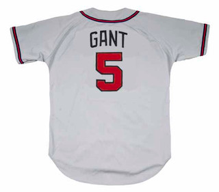 RON GANT Atlanta Braves 1992 Away Majestic Throwback Baseball Jersey