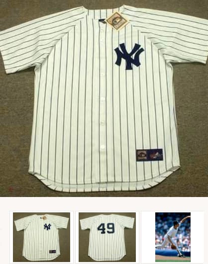 RON GUIDRY New York Yankees 1978 Majestic Cooperstown Home Jersey