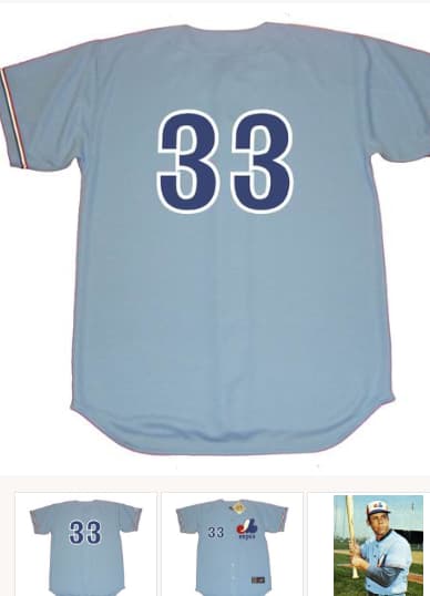RON HUNT Montreal Expos 1973 Majestic Cooperstown Away Baseball Jersey