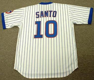 RON SANTO Chicago Cubs Majestic Cooperstown Throwback Home Baseball Jersey