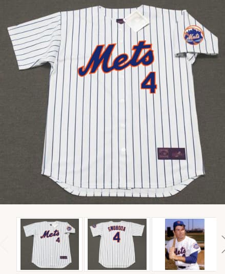 RON SWOBODA New York Mets 1969 Home Majestic Baseball Throwback Jersey