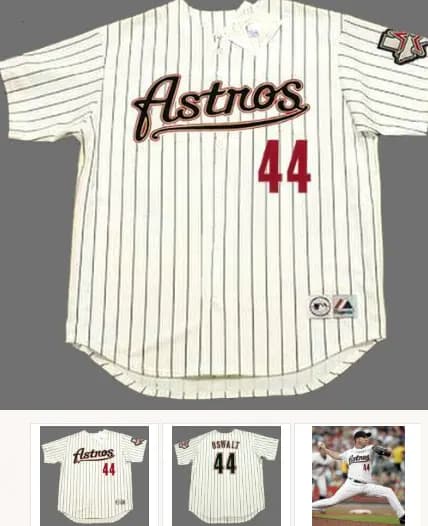 ROY OSWALT Houston Astros 2004 Majestic Throwback Home Baseball Jersey