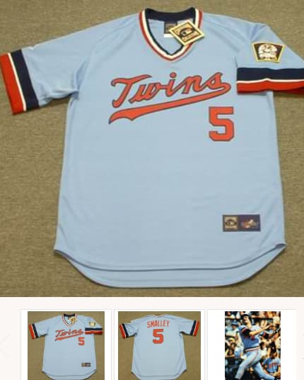 ROY SMALLEY Minnesota Twins 1979 Majestic Cooperstown Throwback Baseball Jersey