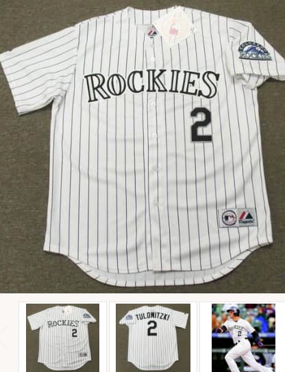 ROY TULOWITZKI Colorado Rockies 2014 Majestic Home Baseball Jersey