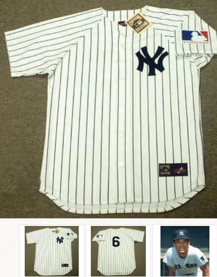 ROY WHITE New York Yankees 1969 Majestic Cooperstown Home Jersey