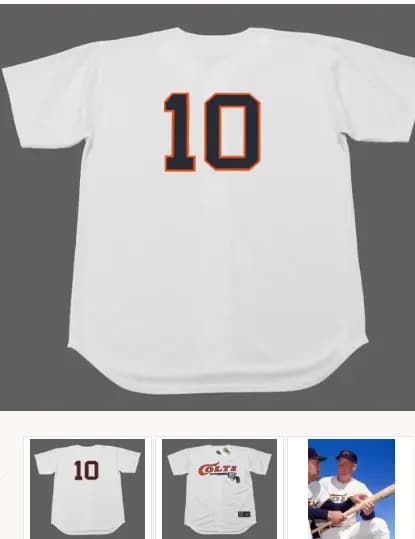 RUSTY STAUB Houston Colt .45's 1964 Home Majestic Baseball Throwback Jersey