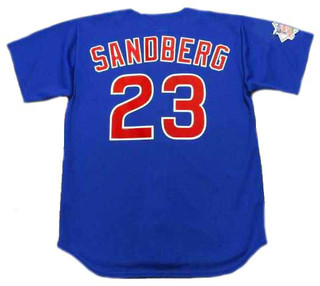 RYNE SANDBERG Chicago Cubs 1997 Majestic Throwback Alternate Baseball Jersey