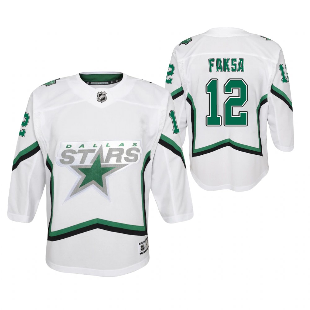 Radek Faksa Dallas Stars 2021 Reverse Retro White Youth Jersey Special Edition