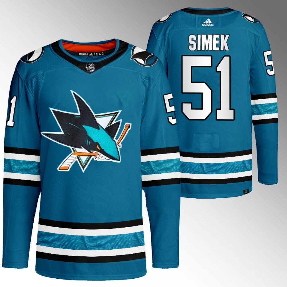 Radim Simek San Jose Sharks Teal Home Primegreen Authentic Jersey