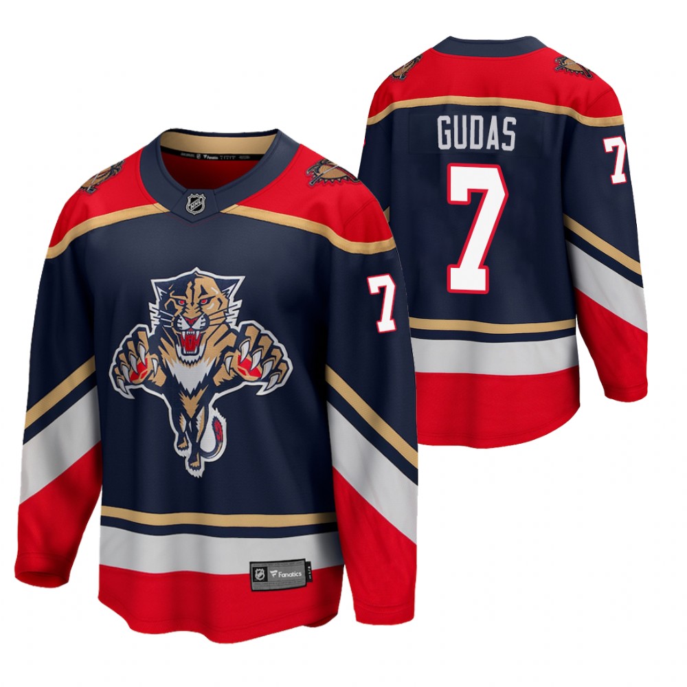 Radko Gudas Panthers 2021 Reverse Retro Blue Jersey Special Edition