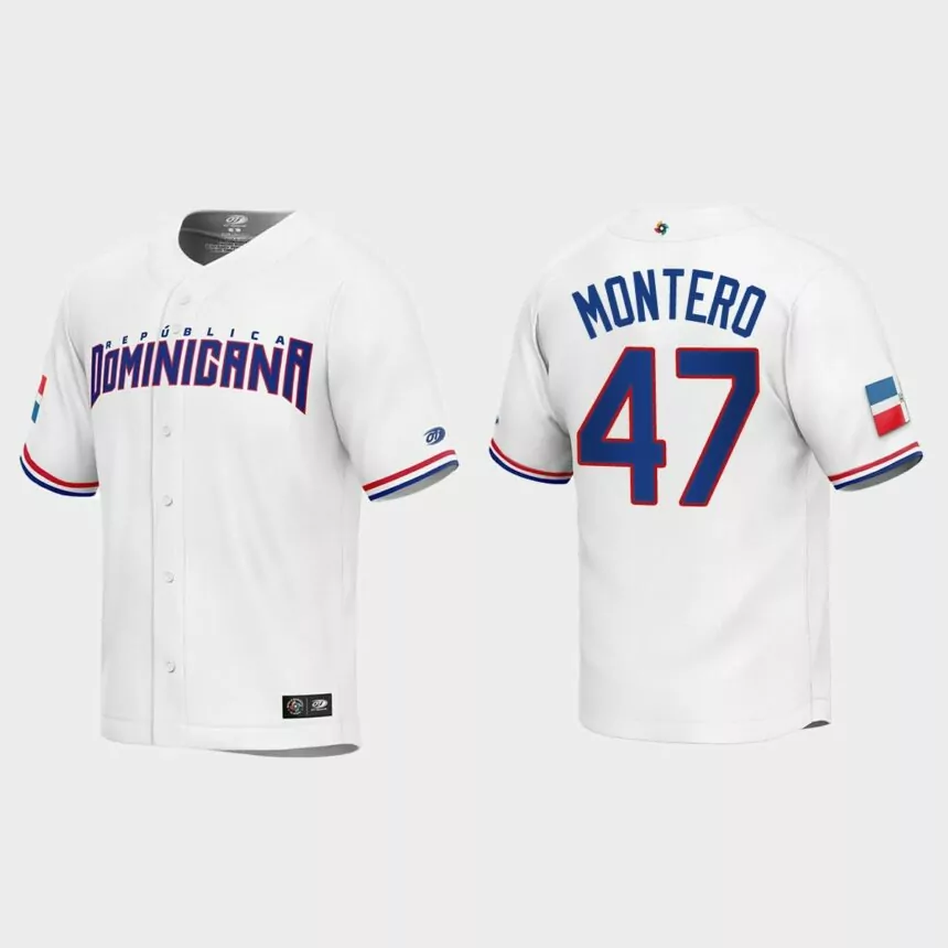 Rafael Montero Dominican Republic Baseball 2023 World Baseball Classic Replica Jersey – White